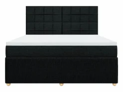 Online Cama box spring con colchón tela 180x200 cm Base De Cama De Láminas|Somier - 180X200Cm