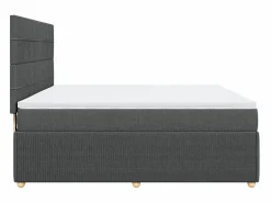 Sale Cama box spring con colchón tela oscuro 180x200 cm Base De Cama De Láminas|Somier - 180X200Cm