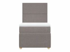 New Clicnbuy Cama box spring con colchón tela gris taupe 90x190 cm Topo