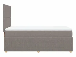 New Clicnbuy Cama box spring con colchón tela gris taupe 90x190 cm Topo