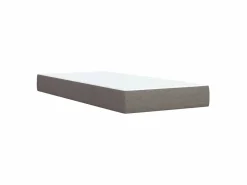 Outlet Clicnbuy Cama box spring con colchón tela gris taupe 90x190 cm Topo