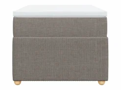 Clearance Clicnbuy Cama box spring con colchón tela gris taupe 90x190 cm Topo