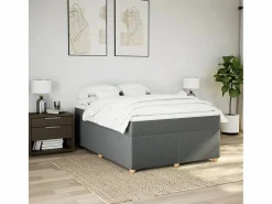 New Cama box spring con colchón tela oscuro 160x200 cm Somier - 160X200Cm