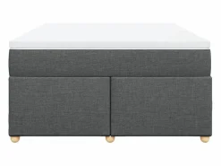 New Cama box spring con colchón tela oscuro 160x200 cm Somier - 160X200Cm