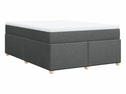 New Cama box spring con colchón tela oscuro 160x200 cm Somier - 160X200Cm