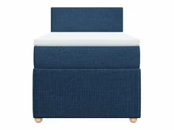 Discount Clicnbuy Cama box spring con colchón tela 90x190 cm Azul