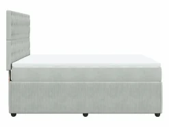 Hot Cama box spring con colchón terciopelo claro 140x190 cm Somier - 140X190Cm
