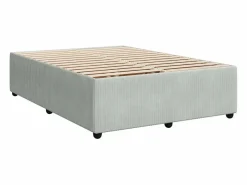Hot Cama box spring con colchón terciopelo claro 140x190 cm Somier - 140X190Cm