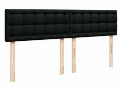 Outlet Clicnbuy Cama box spring con colchón tela 180x200 cm Negro