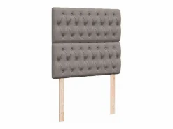 Clicnbuy Cama box spring con colchón tela gris taupe 90x190 cm