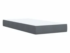 Clicnbuy Cama box spring con colchón terciopelo oscuro 90x190 cm