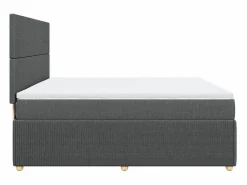 Best Clicnbuy Cama box spring con colchón tela oscuro 180x200 cm Gris