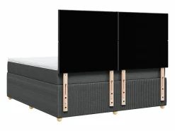 Best Clicnbuy Cama box spring con colchón tela oscuro 180x200 cm Gris