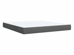 Best Clicnbuy Cama box spring con colchón tela oscuro 180x200 cm Gris