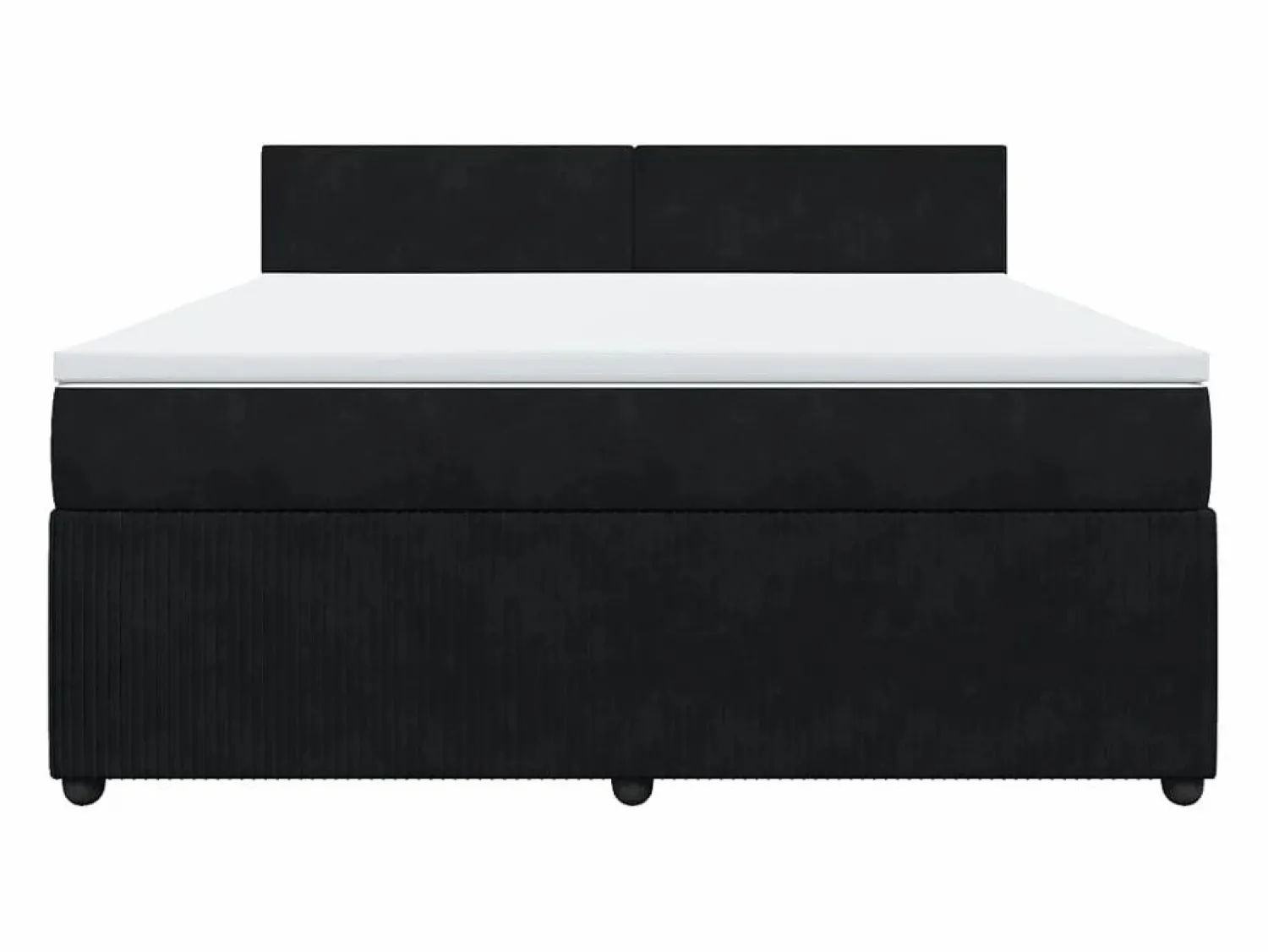 Outlet Clicnbuy Cama box spring con colchón terciopelo 180x200 cm Negro