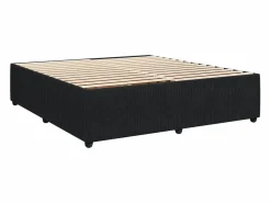 Outlet Clicnbuy Cama box spring con colchón terciopelo 180x200 cm Negro