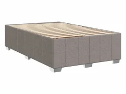 Outlet Clicnbuy Cama box spring con colchón tela gris taupe 120x190 cm Topo