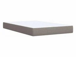 Outlet Clicnbuy Cama box spring con colchón tela gris taupe 120x190 cm Topo