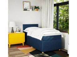 Clicnbuy Cama box spring con colchón tela 90x190 cm