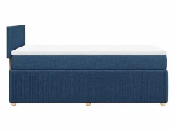 Clicnbuy Cama box spring con colchón tela 90x190 cm