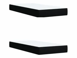 New Clicnbuy Cama box spring con colchón tela 200x200 cm Negro