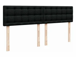 Outlet Clicnbuy Cama box spring con colchón tela 180x200 cm Negro