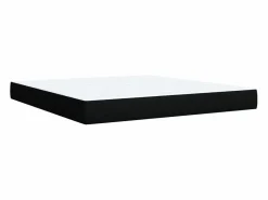 Outlet Clicnbuy Cama box spring con colchón tela 180x200 cm Negro