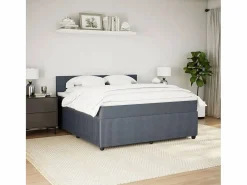 Sale Cama box spring con colchón terciopelo oscuro 180x200 cm Somier - 180X200Cm