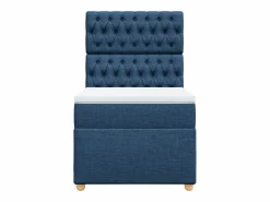 Clicnbuy Cama box spring con colchón tela 100x200 cm