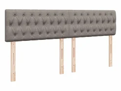 Online Cama box spring con colchón tela gris taupe 180x200 cm Somier - 180X200Cm