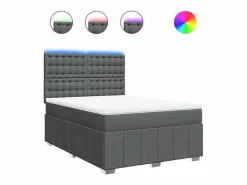 Sale Cama box spring con colchón tela oscuro 160x200 cm Somier - 160X200Cm