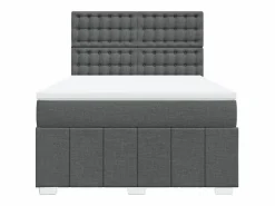 Sale Cama box spring con colchón tela oscuro 160x200 cm Somier - 160X200Cm