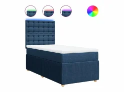 Clicnbuy Cama box spring con colchón tela 90x190 cm
