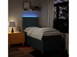 Clicnbuy Cama box spring con colchón tela 90x190 cm
