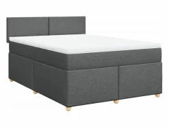 Cama box spring con colchón tela oscuro 160x200 cm Base De Cama De Láminas|Somier - 160X200Cm