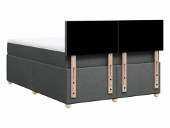 Cama box spring con colchón tela oscuro 160x200 cm Base De Cama De Láminas|Somier - 160X200Cm