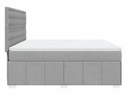 Hot Clicnbuy Cama box spring con colchón tela claro 180x200 cm Gris