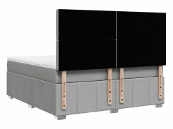 Hot Clicnbuy Cama box spring con colchón tela claro 180x200 cm Gris