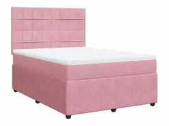Clicnbuy Cama box spring con colchón terciopelo 160x200 cm
