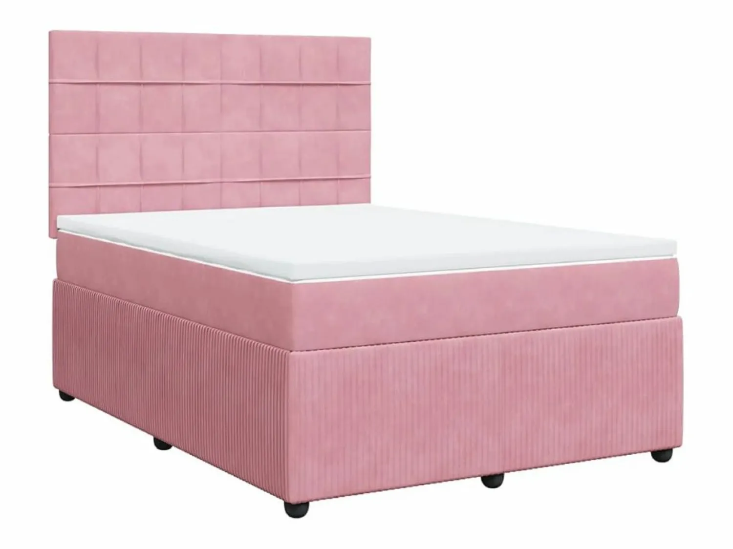 Clicnbuy Cama box spring con colchón terciopelo 160x200 cm