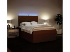 Clicnbuy Cama box spring con colchón terciopelo 160x200 cm