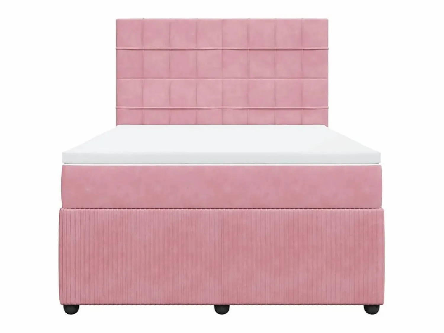 Clicnbuy Cama box spring con colchón terciopelo 160x200 cm