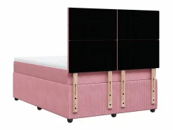 Clicnbuy Cama box spring con colchón terciopelo 160x200 cm
