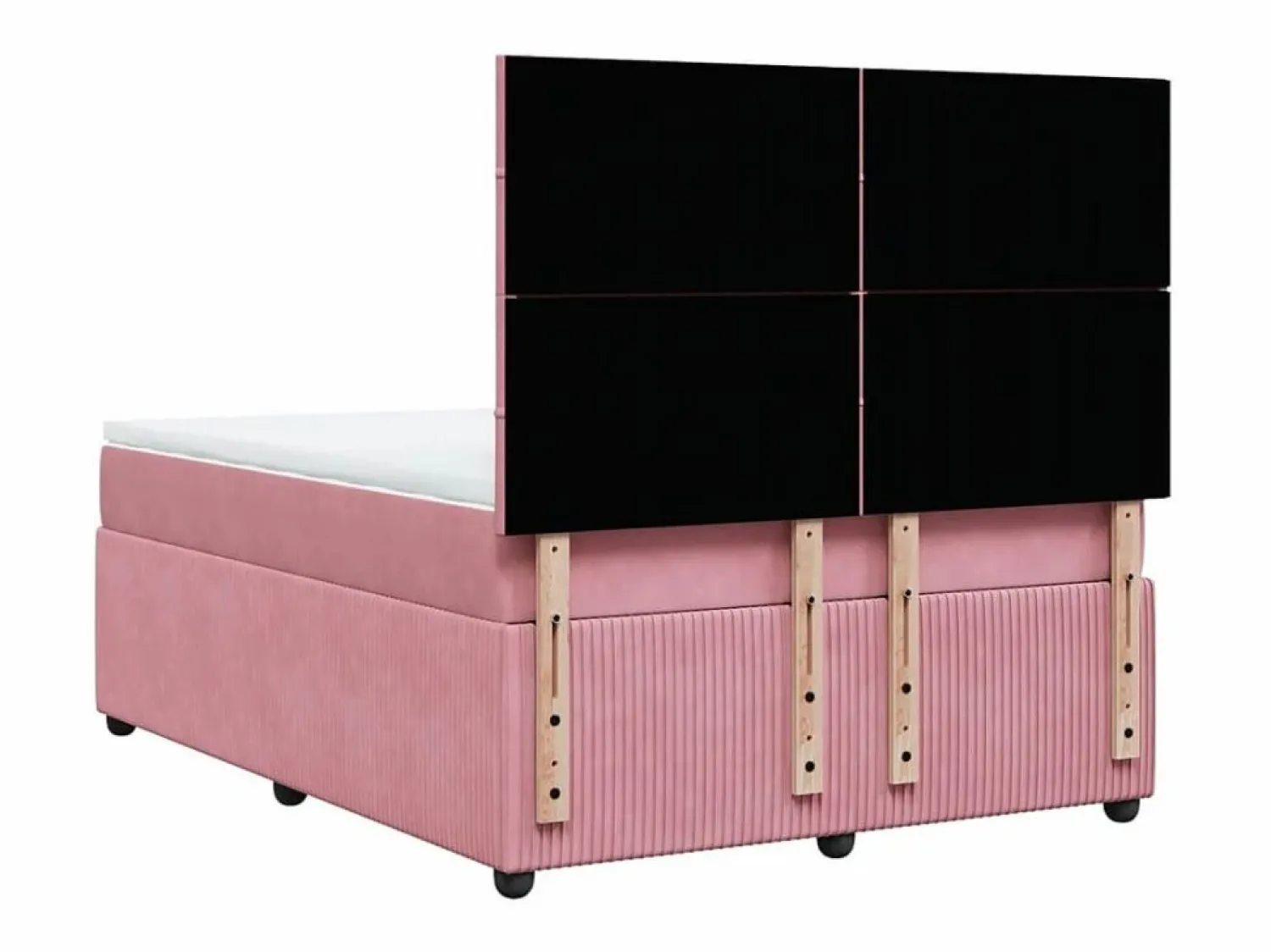 Clicnbuy Cama box spring con colchón terciopelo 160x200 cm
