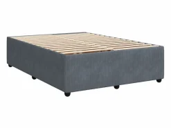 Clearance Cama box spring con colchón terciopelo oscuro 140x190 cm Somier - 140X190Cm
