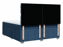 Best Clicnbuy Cama box spring con colchón tela 200x200 cm Azul