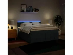 Clicnbuy Cama box spring con colchón tela 180x200 cm