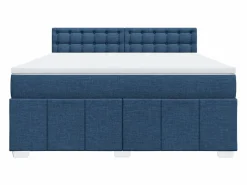 Clicnbuy Cama box spring con colchón tela 180x200 cm