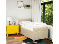 Best Cama box spring con colchón tela color 80x200 cm Base De Cama De Láminas