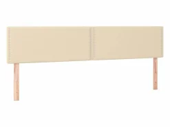 Best Clicnbuy Cama box spring con colchón y luces LED tela crema 120x190 cm